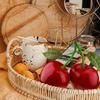 Double Head Design Fake Fruit Ornament Fresh Look Maintenance