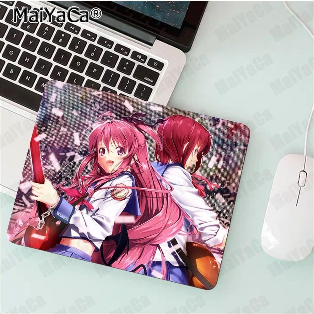 Angel Beats Anime Mousepad Rubber Small Thickened Mouse Pad Gaming Keyboard Table Mat Office Supplies Room Decor Mouse Carpet