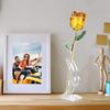 Wear-resistant Acrylic Display Stand Flat Bottom Gold Dipped Rose Flower Shelf  Wedding Decor