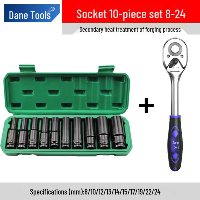 Royal Electric Wrench & Socket Set: Air Impact Wrench, Hex Socket, Hand Drill, Air Screwdriver, Auto Repair (8-32)