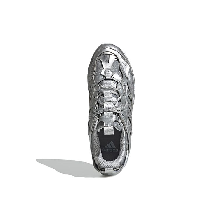 Adidas Spiritain 2000 Deluxe Metallic Retro Fabric Slip-Resistant Durable Low-Top Casual Running Shoes Unisex Sneaker Silver HQ3690