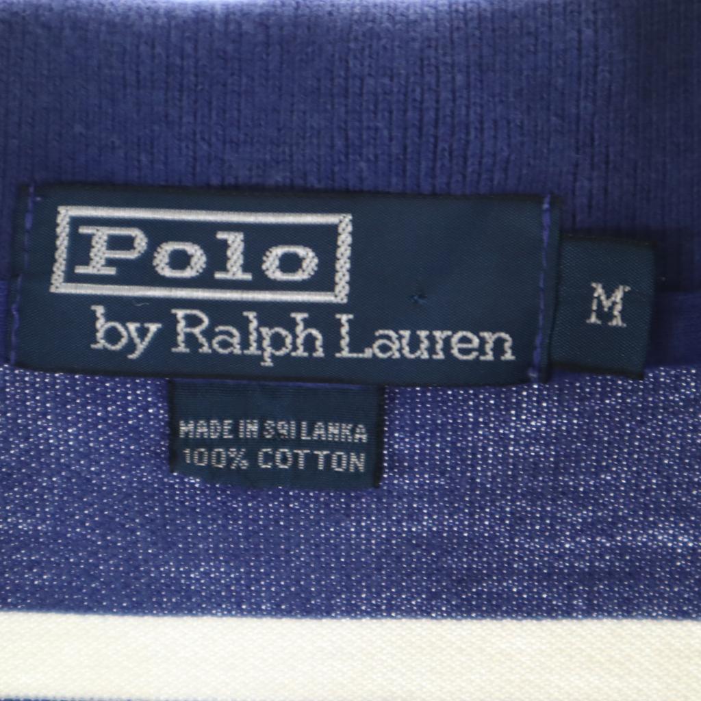 Polo by Ralph Lauren Border Pattern Short sleeve Polo shirt Kanoko fabric Men's Used