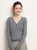 2024 Autumn/Winter Slimming V-Neck Hollow Knit Cashmere Cardigan