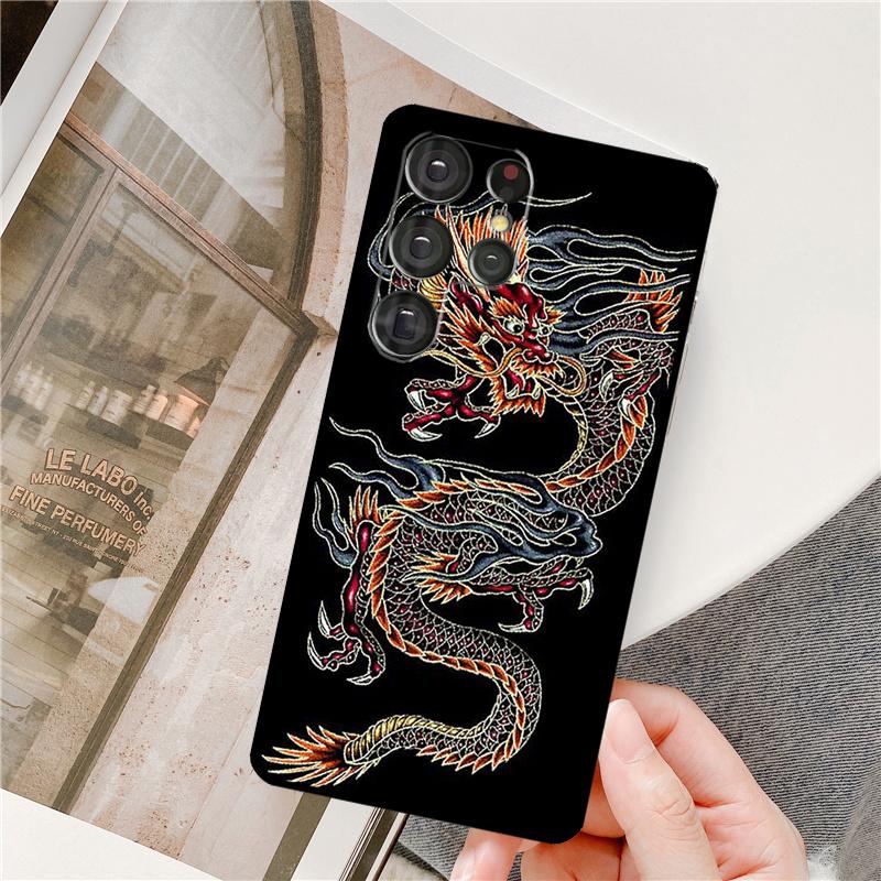 Chinese Dragon Phone Case For Samsung Galaxy S25 Ultra S9 S10 S20 FE S21 S22 S23 Plus S24 Ultra Full Cover