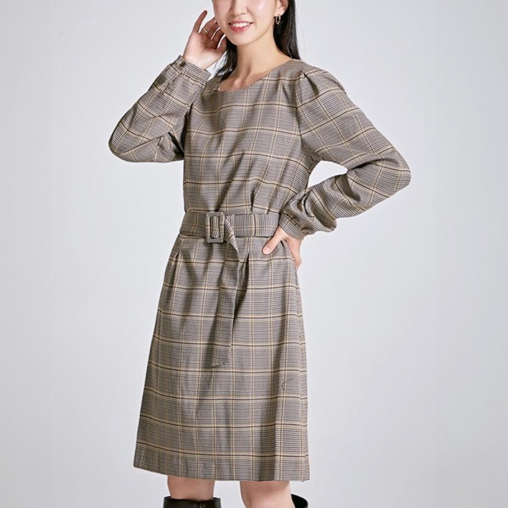 

Spao BelTed Mini Check Dress Spowb49w02 T Brown/90