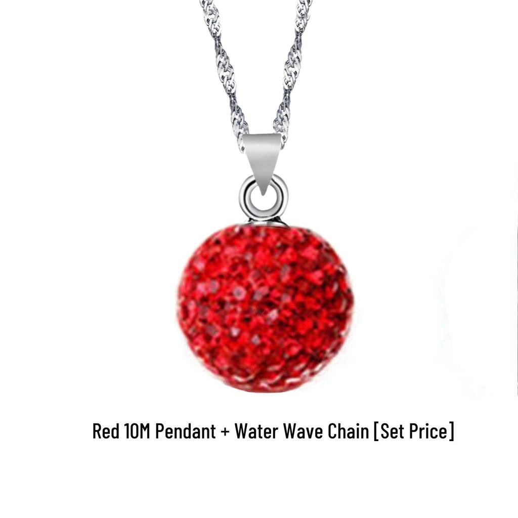 Naszyjnik Shamballa w stylu koreańskim w stylu retro z posrebrzanych kryształów z kolorową diamentową kulką