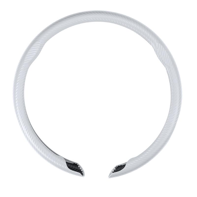 Universal Carbon Fiber Texture Steering Wheel Cover - Non-slip, Ultra-thin, Comfortable Grip, All-Season Snap-on Design