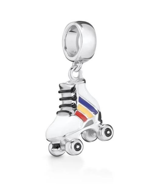 New S925 Sterling Silver Roller Skates Charm Football Baseball Dumbbell Pendant Fit Original  Bracelet Women Jewelry Beads