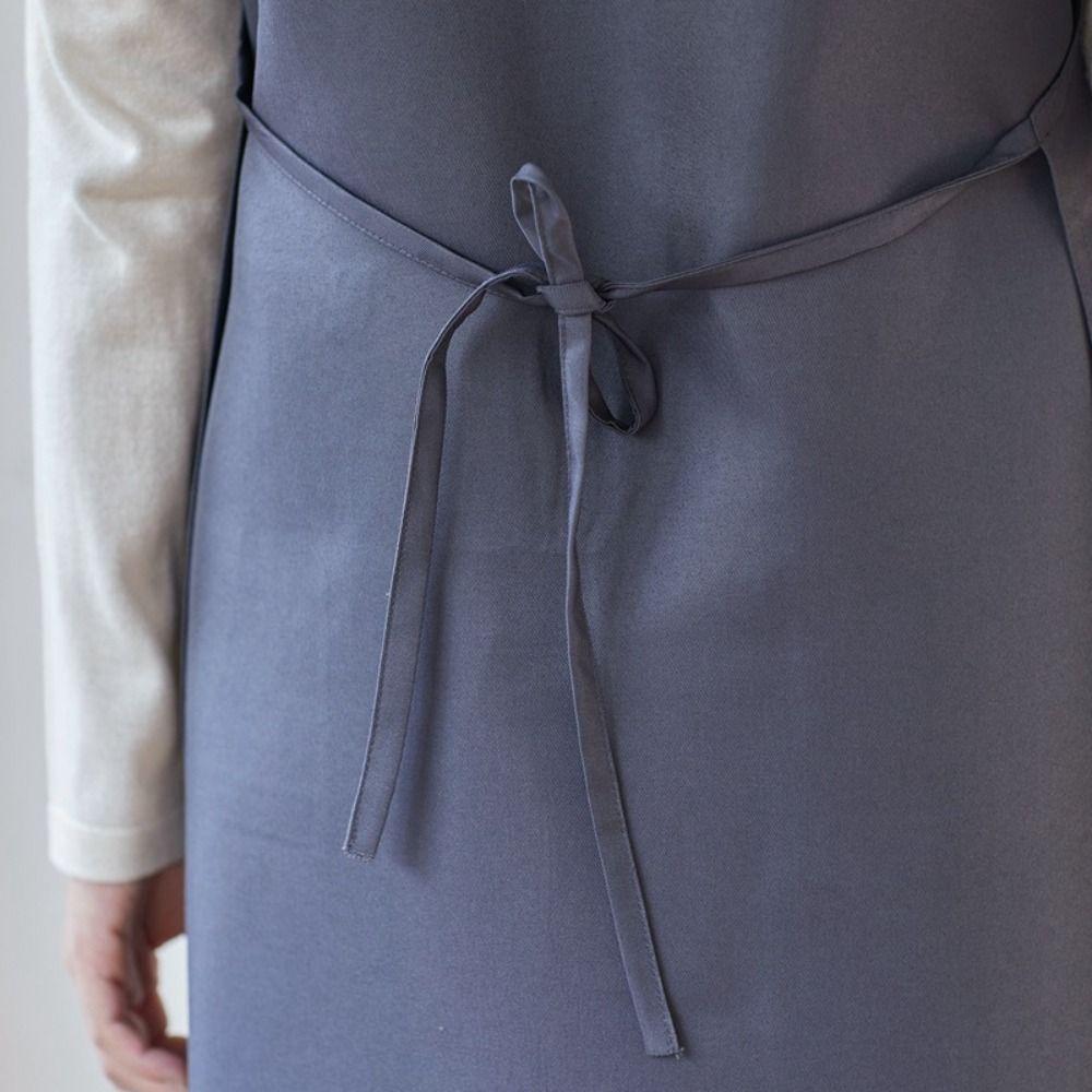 Thickened Korean Dress Apron Solid Color Sleeveless Apron Durable Cooking Apron  Woman