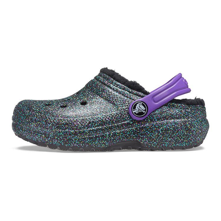 Crocs Classic Clog Fleece Lined Durable Clogs Kids clogs Black 205937-9BD 24-25