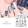 kads Fashion 071 Nail Stamping Plates Nail Art DIY Design Stamp Template Classical Line Irregular Lines Pyrotechnics Geometry Design Nails