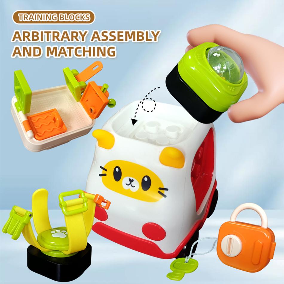 2in1 Baby Busy Ball Cute Car Toys Montessori Education Learning Toys Sensory Soothing Finger Action Fine Training Toy Baby Gifts