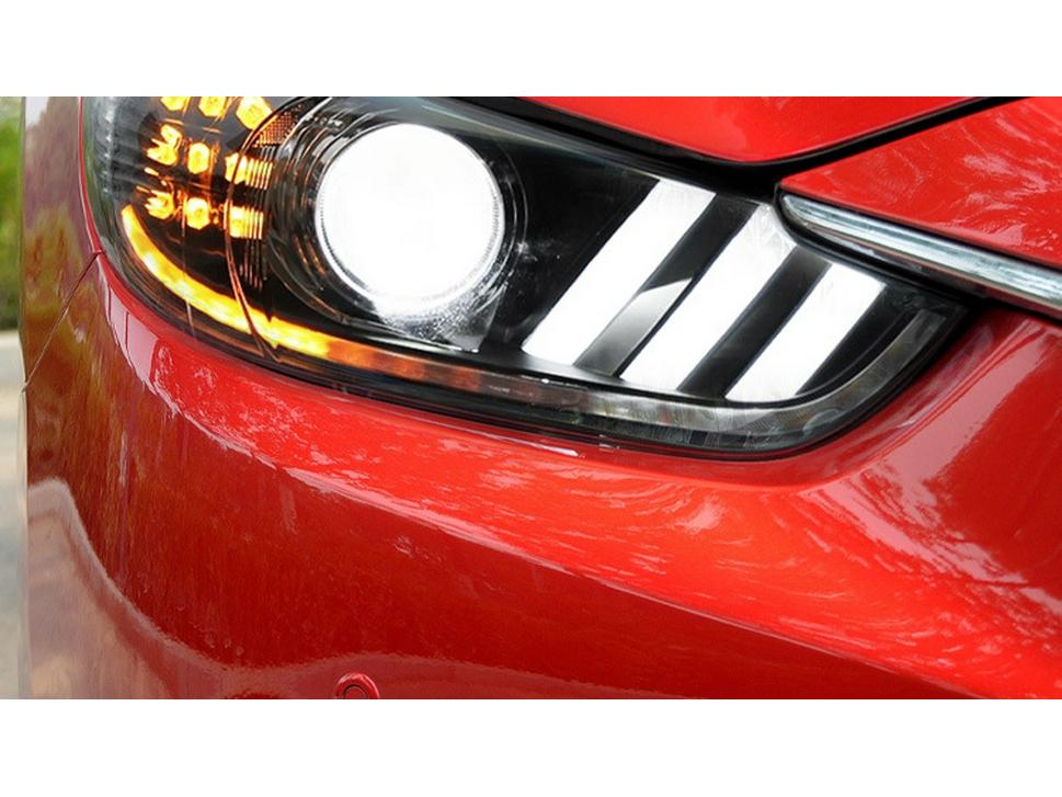 Compatible Headlight Assembly for 2014-2016 Mazda 6 Atenza with Mustang-Style LED DRL & Flowing Turn Signals