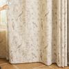 1PC LOZUJOJU French Retro High-end Beige Printed Curtains Full Blackout Curtains for Bedroom Living Room Balcony Window for Home Decor
