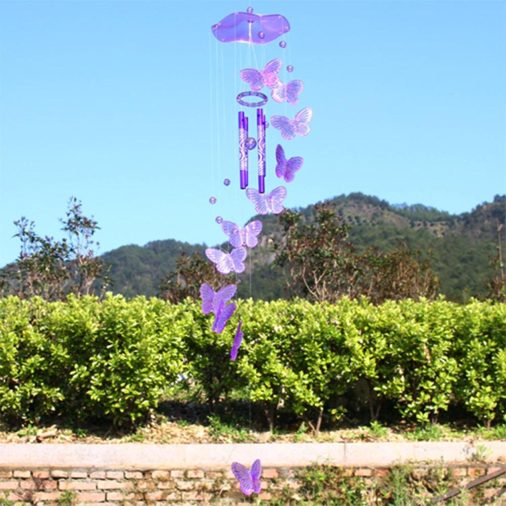 Home Garden Metal Wind Chimes Bell Butterflies Hanging Decoration  Wedding Party Supplies