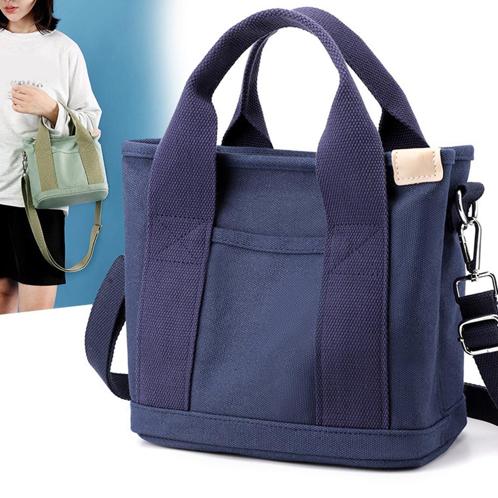 Crossbody Tote Bag for kvinner Trendy lerret skulderhåndvesker Stor kapasitet reisehåndvesker