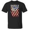 Daddy's Got Your Six T-shirt Gift for Father Patriotic US Black Dark Heather