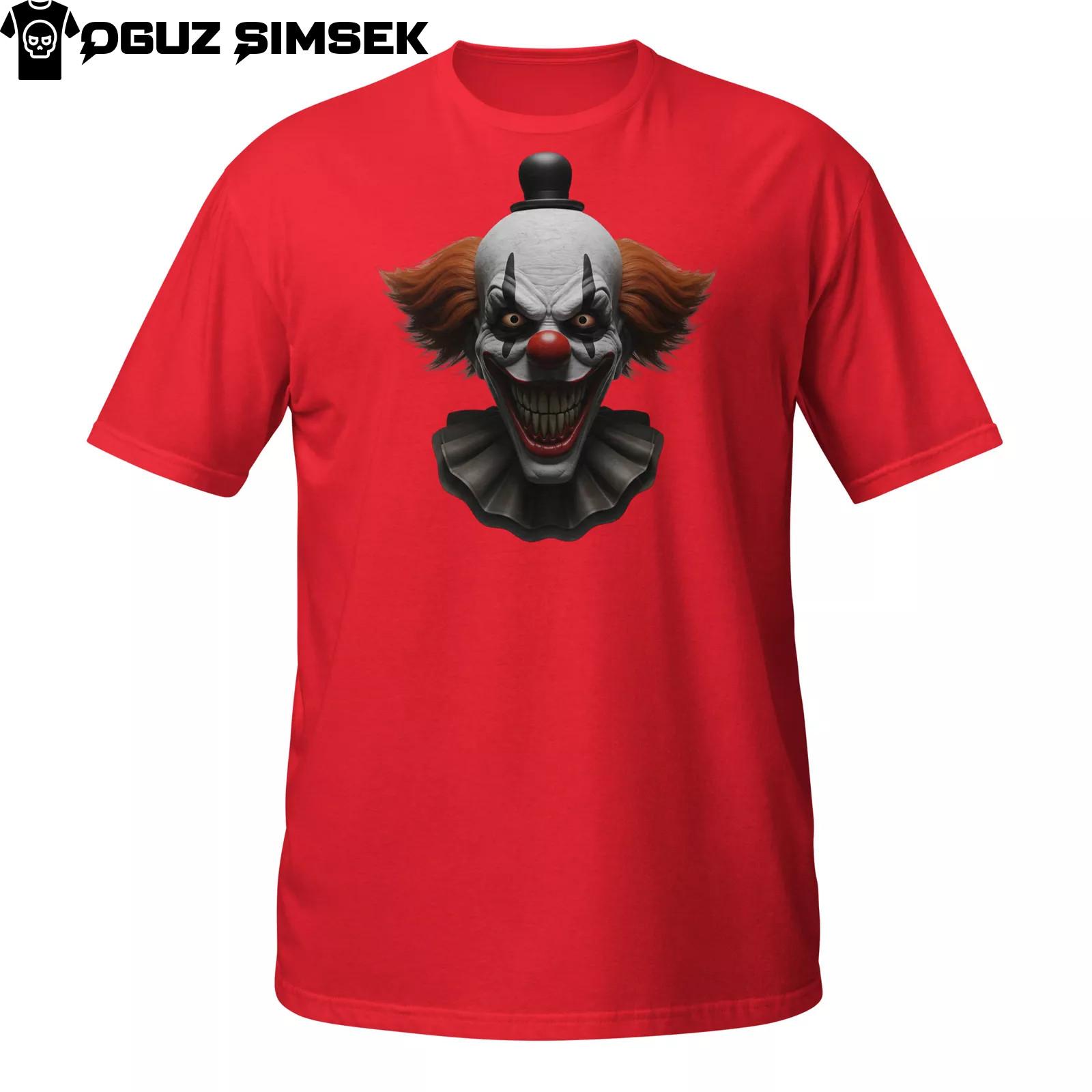 Unisex Softstyle T-Shirt Mens Womens Tees Top Scary Evil Clown Graphic | S-3XL | Halloween Horror S