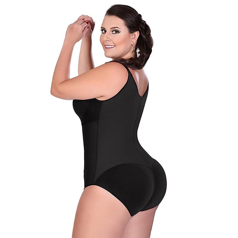 Body Modelador Plus Size Levanta Bumbum, Modelador Corporal Completo com Controle de Barriga e Zíper, Modelador Peach Hip Enhancer Emagrecedor para Mulheres