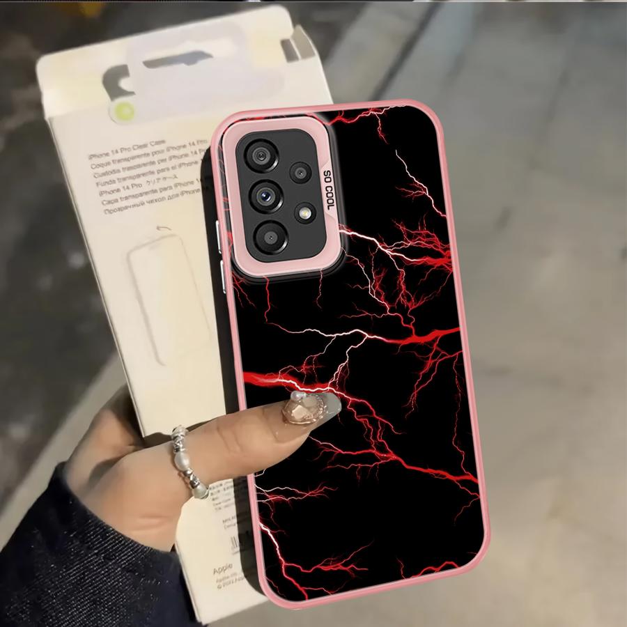 

Red Lightning Case for Samsung Galaxy A10 A20 A56 A54 A50 A06 A07 A72 A51 A52 A04 A05 A03 A71 Back Phone Cover Galaxy A30s