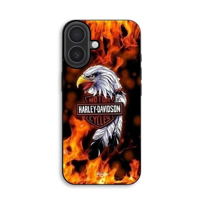 Coque Pour iPhone 18 Harley Davidson aigle feu Maniacase