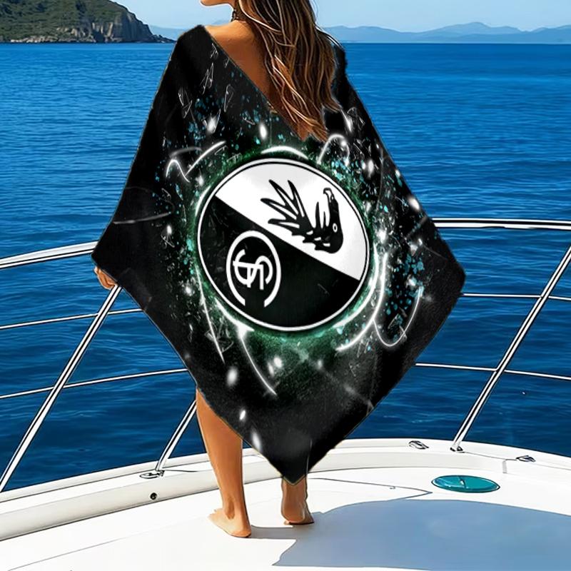 Eagle Symbol Frei-burg Football Beach Towel - Soft, Absorbent Microfiber, Lightweight, Ideal for The Beach, Parties, Travel, Camping fan gifts