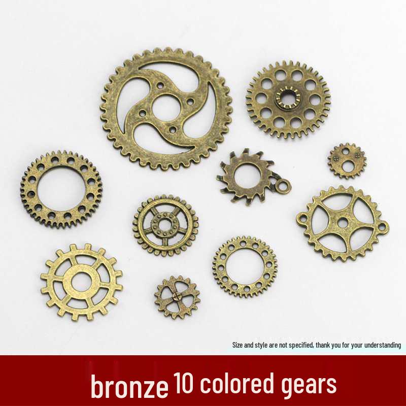Mixed Color Metal Sawtooth Gear Ornament Epoxy Resin DIY Kit