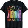 I Am Aunt Tifa T-Shirt Funny Human Rights Protest Tee Floral Gift for Women Men