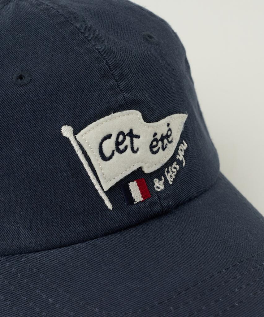 Ssettette Flag Applique Ball Cap_Navy