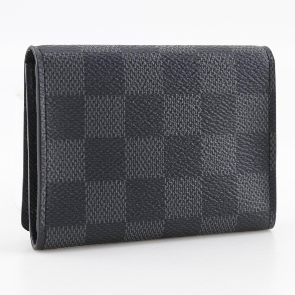 LOUIS VUITTON Anneveld Cult de Visit Card Case N63338 name card holder black Damier Grafitto Canvas mens Used