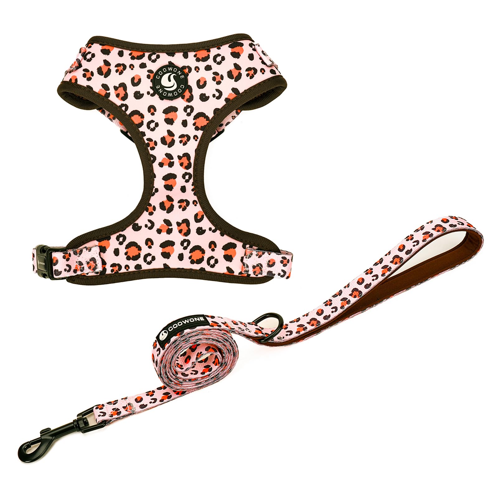 Custom Dog Harness Pattern Print Breathable Mesh Pet Harness Set Dog Leash Adjustable Soft Vest No Pull Dog Harness Leash Set (as the picture,Xs)