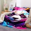 1pc Panda Art Print Blanket, Lightweight Flannel Fleece with Digital Printing, Soft Warm for Sofa, Travel, Camping, Office, Couch, Chair, and Bed, All