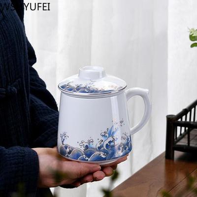 Chińska ceramiczna filiżanka do herbaty z filtrem przenośne kubki podróżne herbata separacja wody biurowe kubki na wodę prezent zestaw do herbaty domowej naczynia do picia