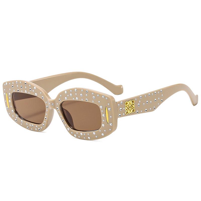 New Diamond-encrusted Irregular Sunglasses Fashion Retro High Sense Cool Fashion Sunglasses.