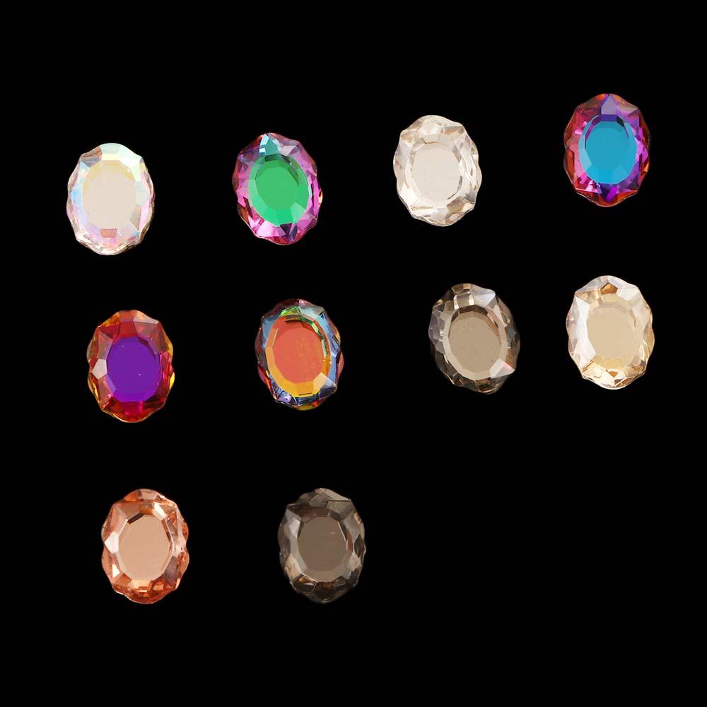 Accessories Oval Mirror Crystal DIY Nail Art Decoration 3D Nail Jewelry Oval Nail Rhinestone