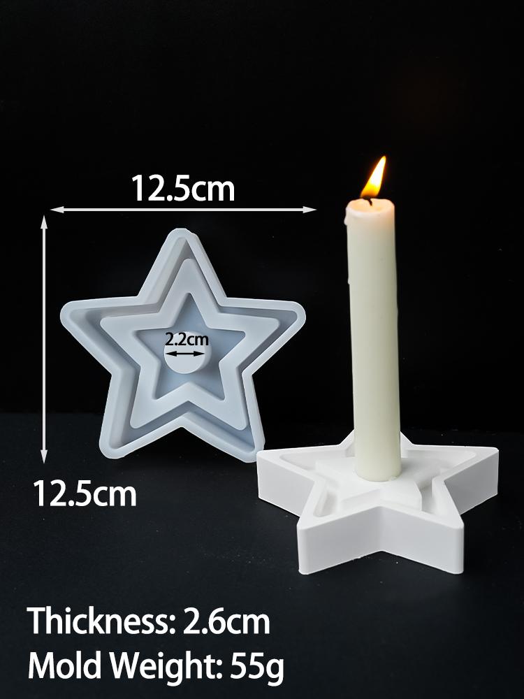 

Подсвечник в форме звезды, силиконовая форма для бетона, пятиконечная звезда, Ид Мубарак, Рамадан, декор, подставка для свечи своими руками, формы из гипсовой смолы