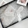 White Mesh Yarn Bead-To-Flower Cloth Sticker Clothing Neckline Decoration Luggage Shirt Top Accessories Cloth Sticker Accessories
