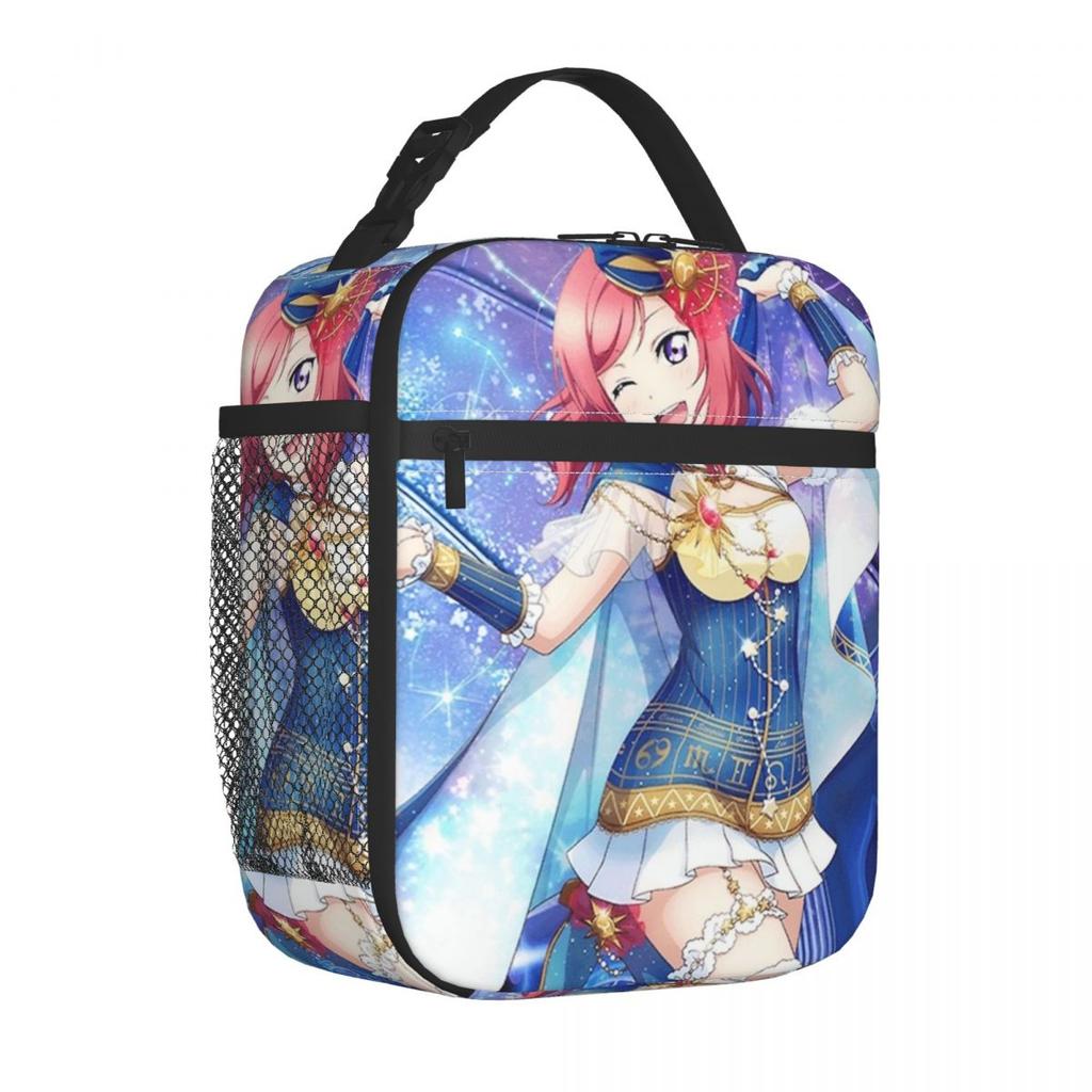 Umamusume Pretty Derby Maki Nishikino Insulated Lunch Bag High Capacity Meal Container Cooler Bag Lunch Box Tote
