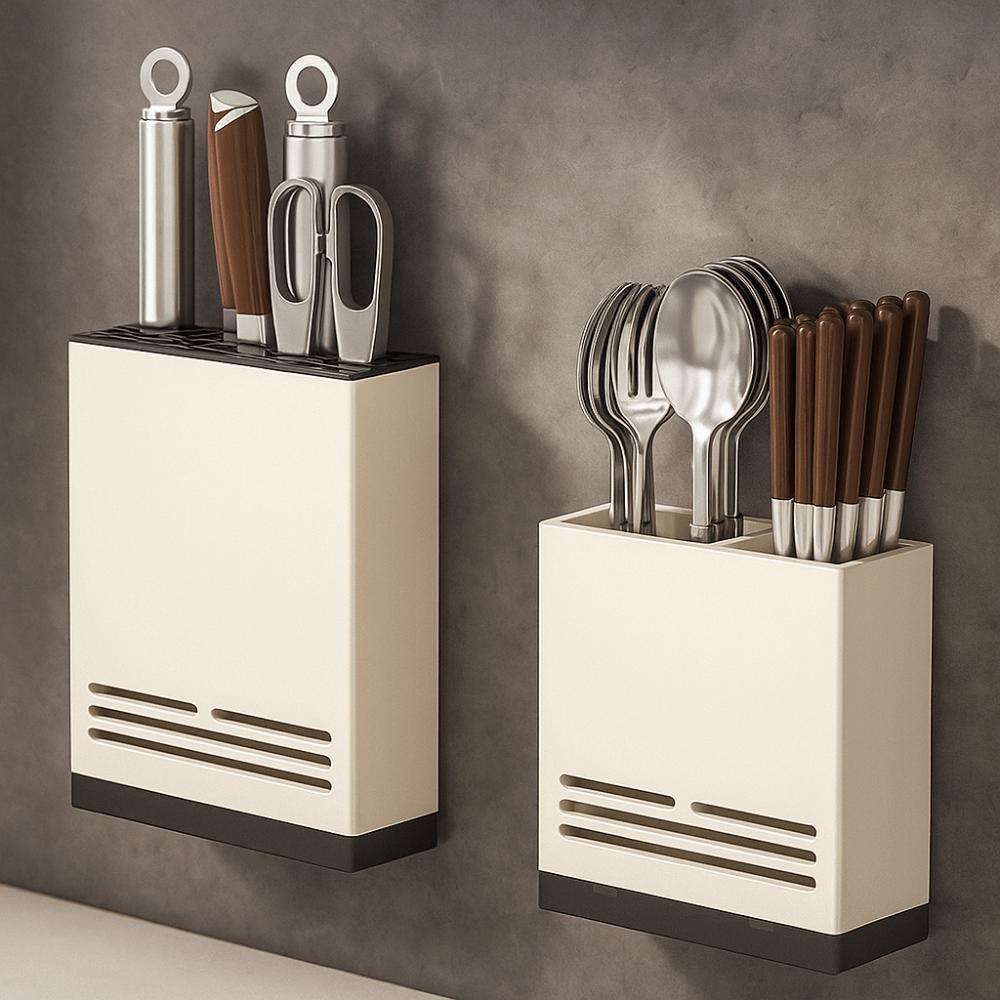 Wall Mounted Cutter Holder Rust-proof Chopstick Holder  Tableware Organization