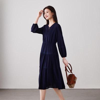 SOFSIL 2026 Frühling Französischer Stil Midi-Kleid