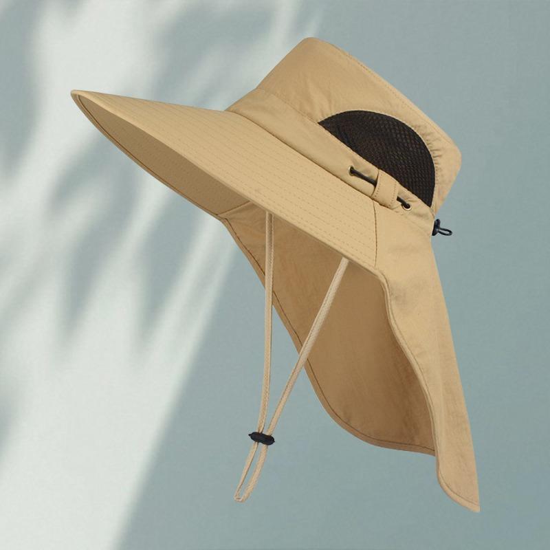 Sun Hat Summer Outdoor Fishing Bucket Hat Men and Women Mountaineering Sun Hat Neck Protection Large Size Sun Hat