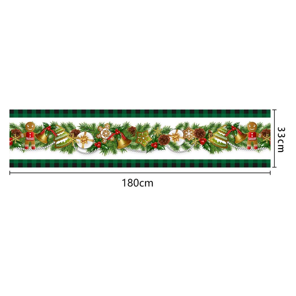 1 Pc Christmas Table Runner Reusable Table Cloth Creative Christmas Table Flags Printed Flags for Anniversary Banquet Festival