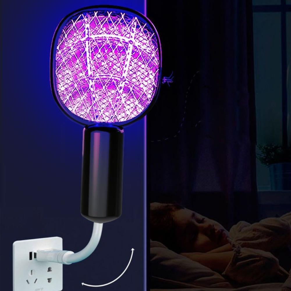 USB Fly Bug Zapper Electric Shock Mosquito Killer Lamp Durable Insect Racket  Camping