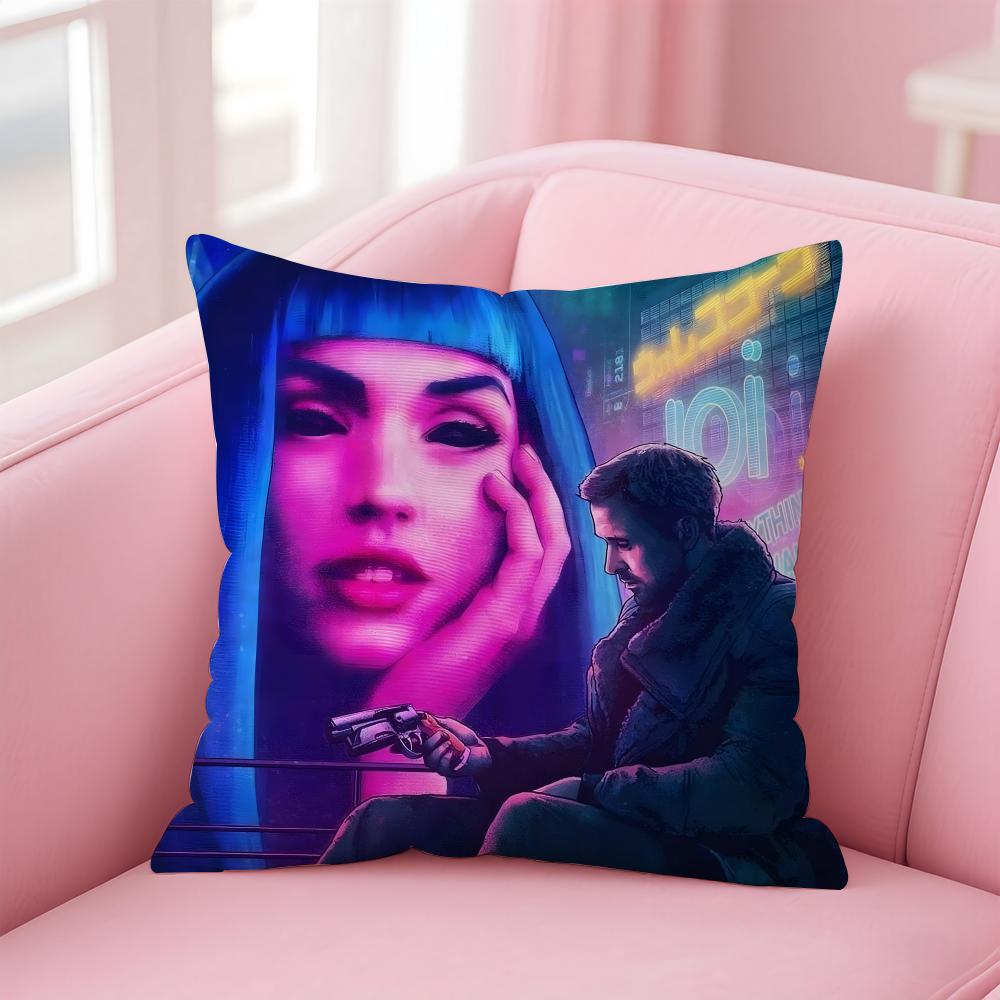 BBlade Runner  Cushion Cover Pillow Case Soft Friendly Fabric  Concealed Zipper