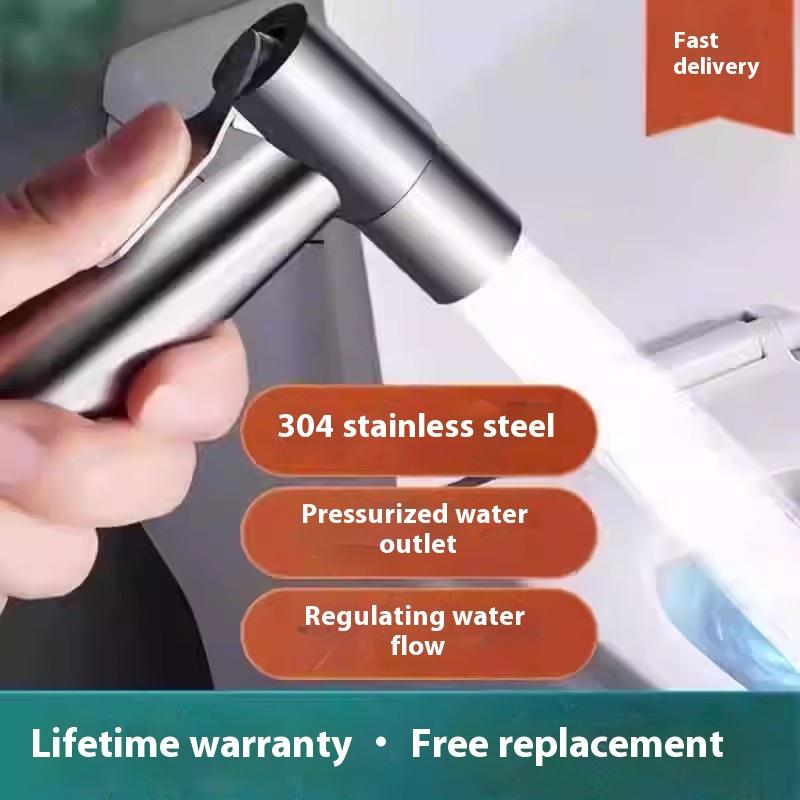 Handheld 304 Stainless Steel Toilet Companion Set Toilet Flushing Boosting Spray Head Toilet Women's Washers Accessories