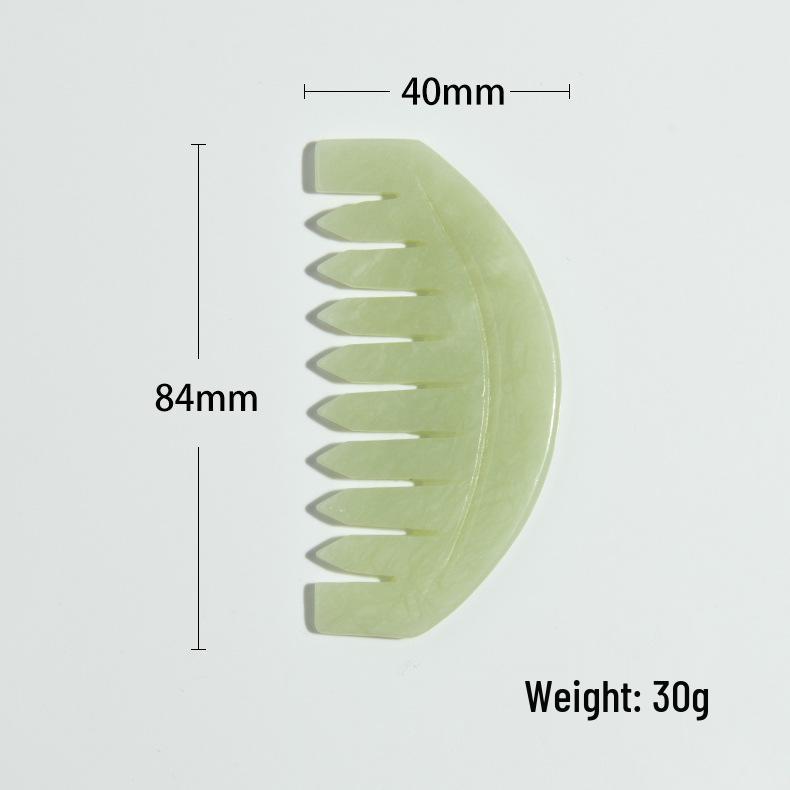 Xiuyu Jade Gua Sha Comb for Head and Meridian Massage