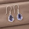 Iolite Earrings Gemstone Jewelry, 925 Solid Sterling Silver Earrings, Handmade Jewelry Birthstone Earrings, Gift For Her