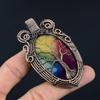 Rainbow Solar Quartz 999 Copper Wire Wrapped Pendant, Handmade Gemstone Pendant Jewelry, Gifts For Wife Brand New Pendant