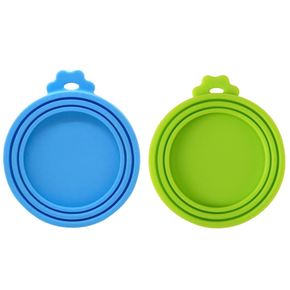 

2pcs Reusable Silicone Pet Food Can Cover Fit 3 Standard Size Seal Cover Can Lids Tin Toppers Savers for Dog Cat Food