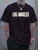 Los Angeles California Graphic T-shirt - Casual Crew Neck